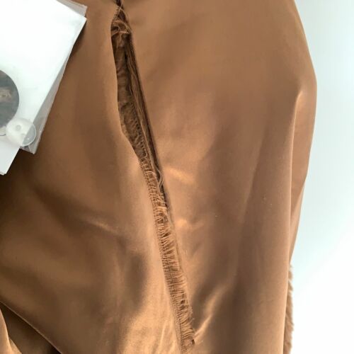 En Thread Womens X1F9KJ6026 Tobacco Long Sleeve Fur Long Coat Size Medium - Picture 8 of 9