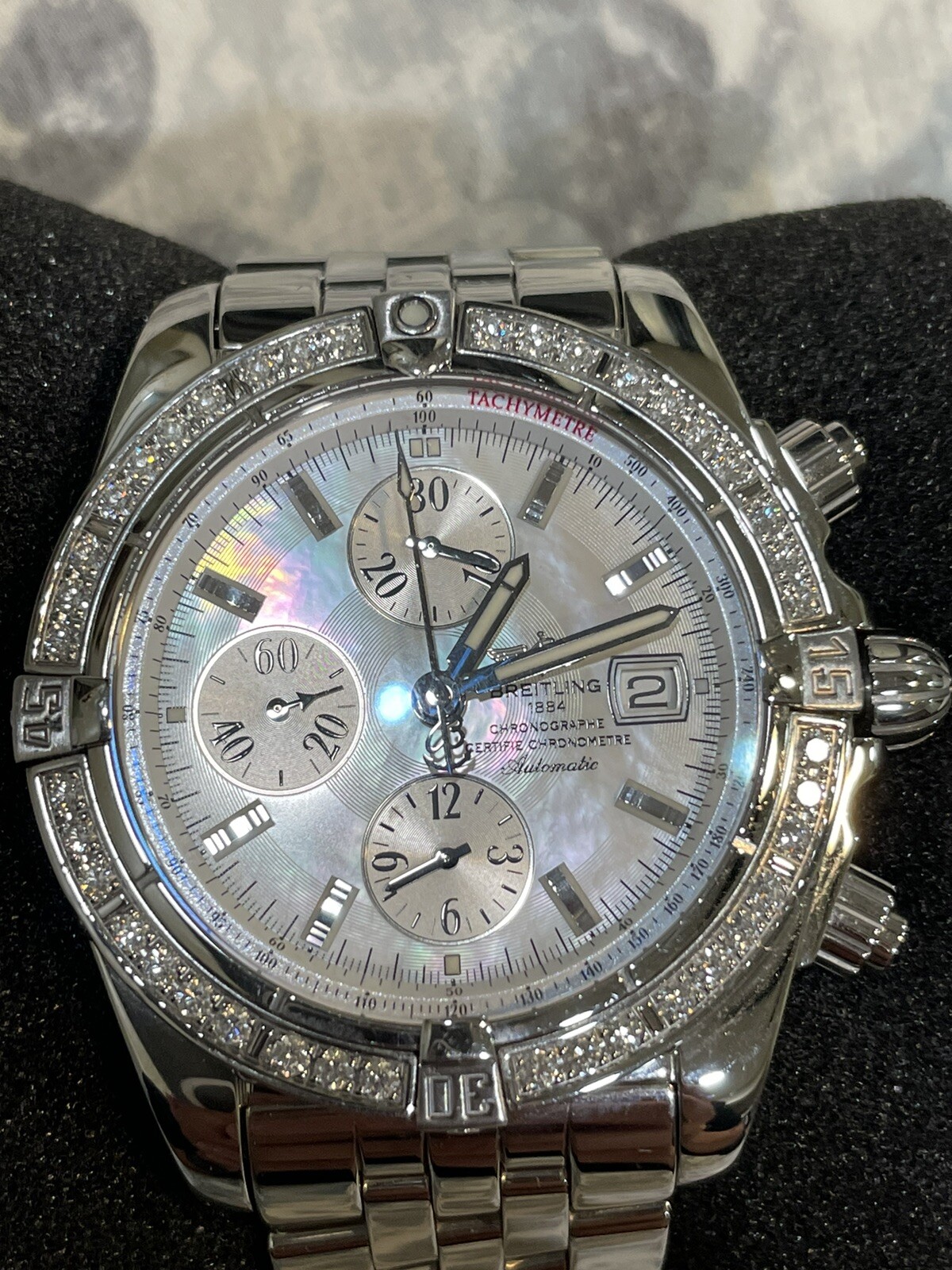 Breitling Chronomat Evolution Diamonds Silver Dia… - image 8