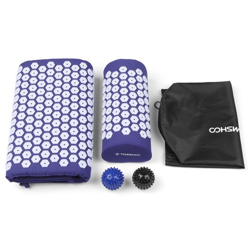 TOMSHOO Acupressure Mat Pillow Massage Set w/ Bag for Stress Stress H3L7 - Picture 7 of 11