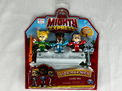 MIGHTY EXPRESS Figures LIZA MAX NICO Netflix 3 FIGURE PACK Train Show Toys New