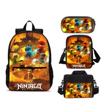 Ninjago Family Movie Kids Big School Backpacks Insulated Lunch Bag Pen Case Lot