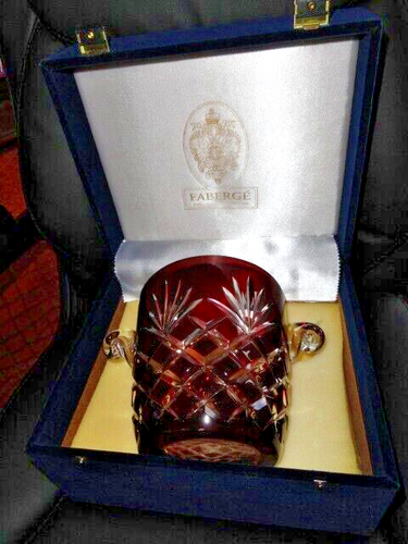 Faberge Odessa Ruby Red Crystal Ice Bucket - Picture 8 of 10