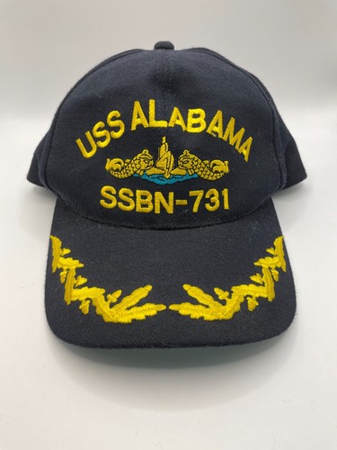Vintage Navy USS Alabama SSBN-731 Baseballkappe Northstar Druckknopflasche Made in USA