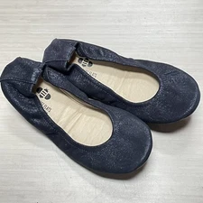 Storehouse Flats size 5 Navy Blue Wilderness Foldable Ballet Flat Leather Shoe