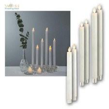 Echtwachs Stabkerzen 2er Set 30/40cm LED warmwei&szlig; Tafelkerzen elektrisch Timer