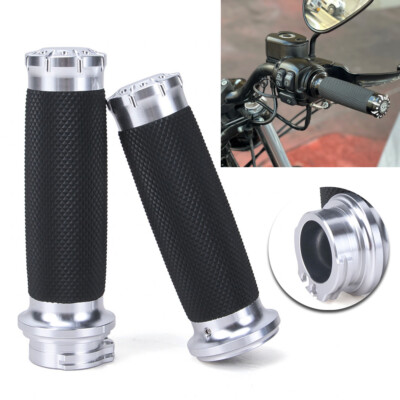 Chrome Motorcycle 1'' Handlebar Hand Grips For Harley Touring Electra Road Glide
