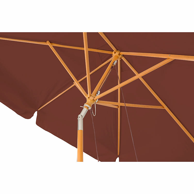 Neigbarer Sonnenschirm mit Holzgestell, UVSchutz 50+, Ø 3 m, taupe eBay