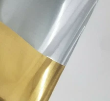 Gloss Brushed Silver / Gold Chrome Cutting Sign Lettering Vinyl 24" Decal Roll