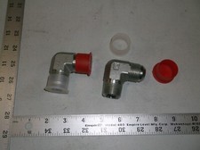 LOT OF 2 PARKER 12-16 CTX MALE ADAPTER ELBOW 1-1/16" JIC / 3/4" NPT TRIPLE LOK