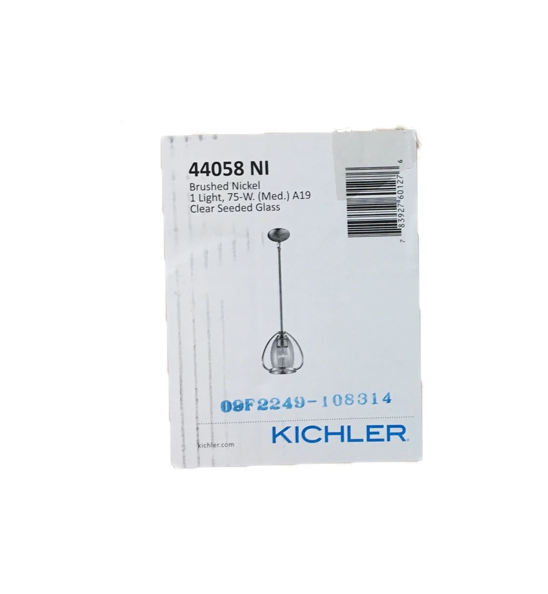 KICHLER Tuscany Brushed Nickel Farmhouse Kitchen Mini Pendant