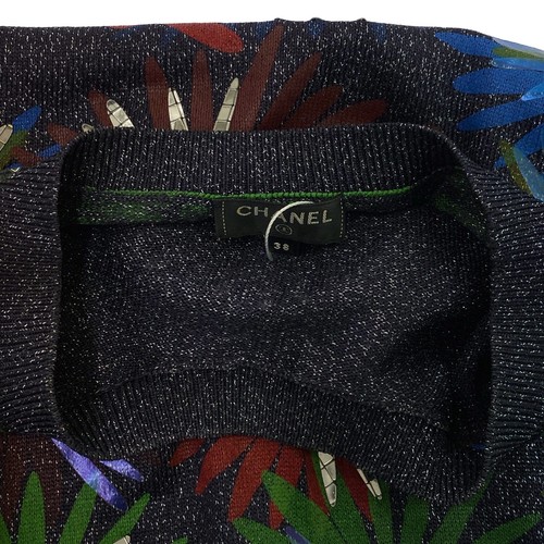 CHANEL Knitwear Sweater P55756K07299 Acetate Polyester Multicolor Used Mens 38 - Picture 9 of 10