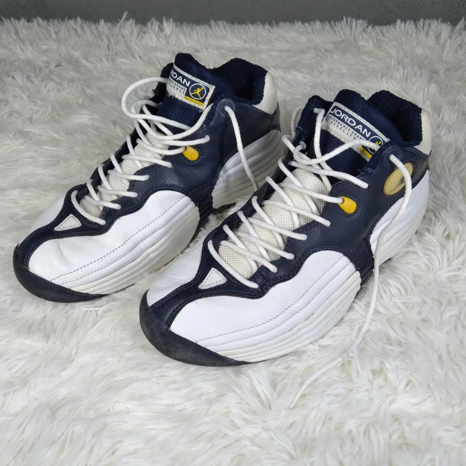 Nike Jordan Team 1 1997 NDS talla 9 blanco medianoche azul marino 136003-141 con caja original Foto 2 de 4