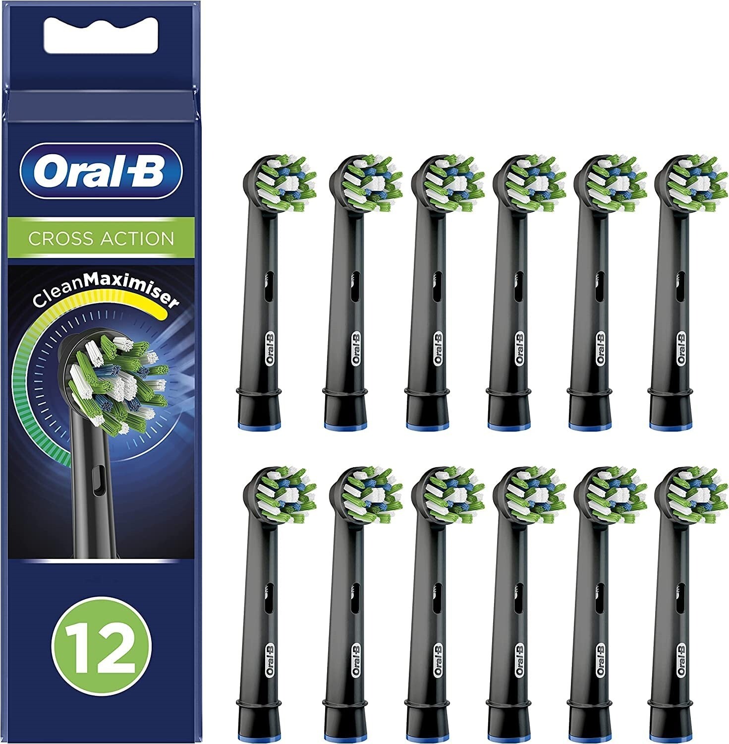 Testine Oral-B CrossAction 12 Pezzi - Tecnologia X-Filament Originale