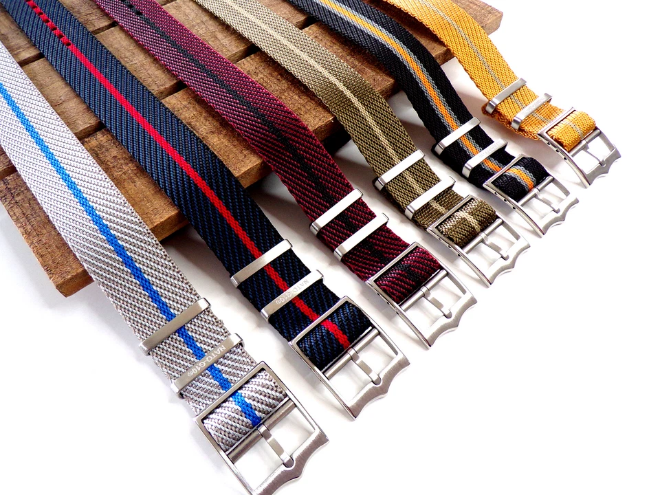 OTAN ® 1 pieza sarga de un solo paso inclinada nailon RAF correa de reloj correa militar IW SUISSE Foto 2 de 4