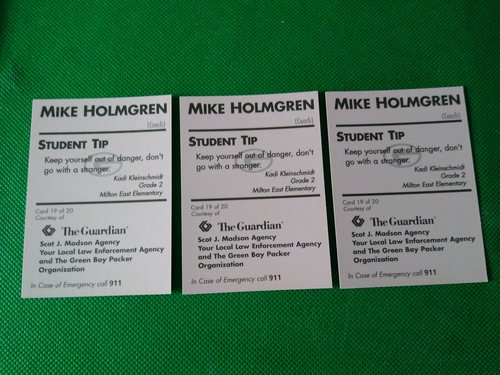 (3 Cards) 1996 Green Bay Packers Police #19 - Mike Holmgren (Coach) - Picture 3 of 4