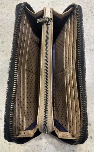 Deux Lux Silver Glitter Wallet, 16 Card Slots, Middle Zip Divided MoneyPockets! - Picture 4 of 5