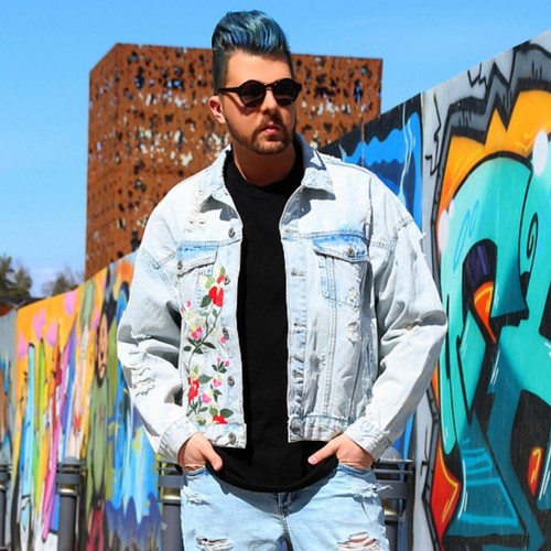 ZARA MAN EMBROIDERED OVERSIZED RIPPED DENIM JACKET LIGHT BLUE REF.3442/404 M,L - 第 5/11 張圖片
