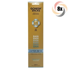 8x Packs Gonesh Extra Rich Incense Sticks Rain Scent | 20 Sticks Each