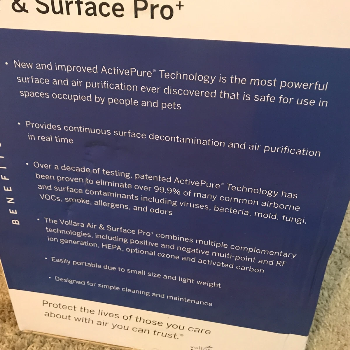 Vollara Air Surface Pro Plus Air Purifier eBay