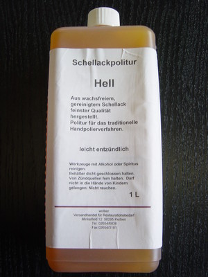 Politur-Schellackpolitur-Ballenmattierung super blond 8941  hell - in 1 Liter
