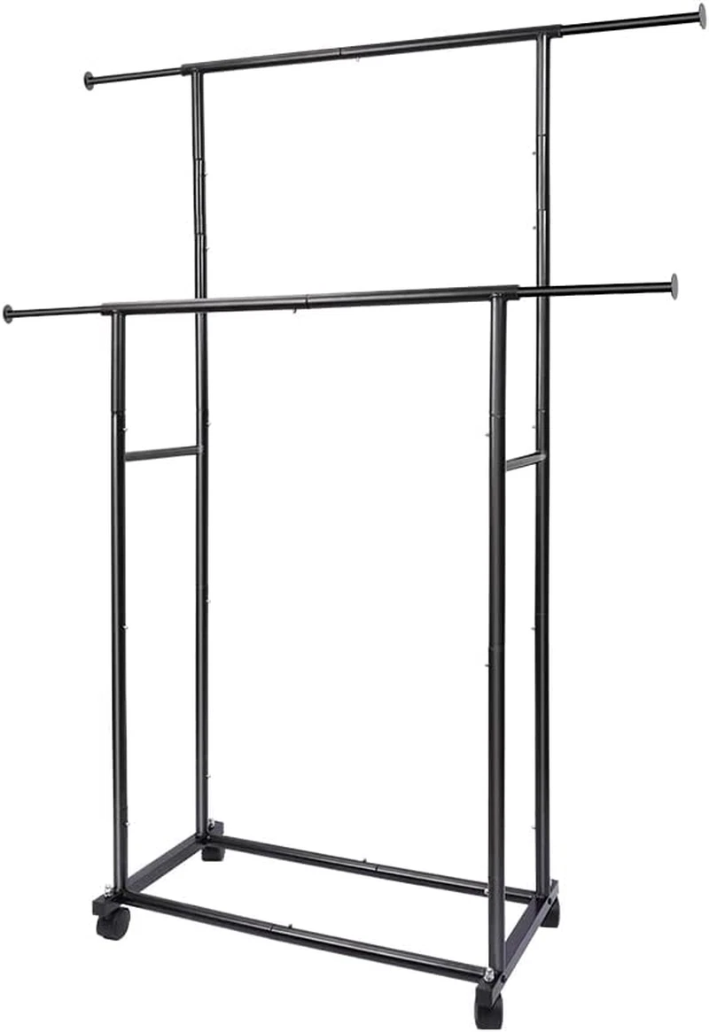 Adjustable double rod garment rack new arrivals
