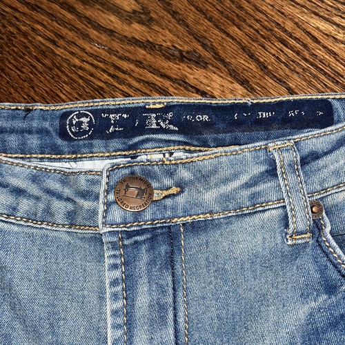Tailored Recreation Premium Medium Blue Patched Denim Jeans 34 X 30 - Picture 4 of 10