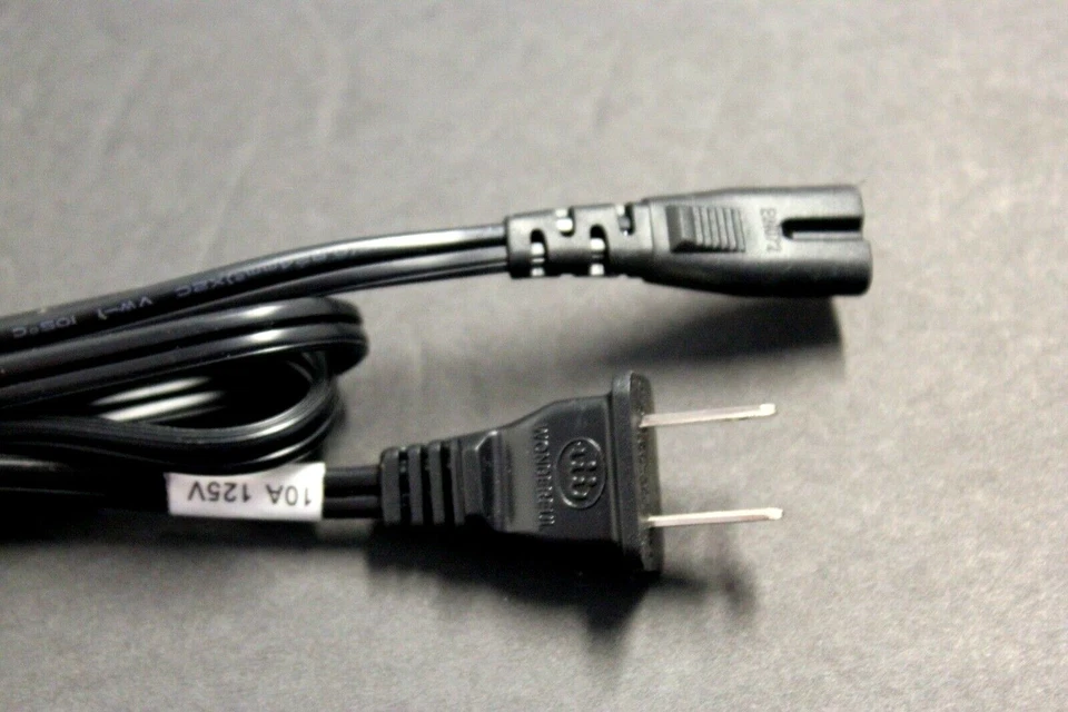 US 2-Prong Port AC Power Cord/Cable for DXG CAMCORD CAMRA 125V 10A Dell Laptop - Image 2 of 4