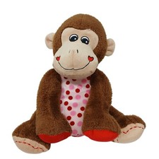 Dan Dee Collectors Choice Plush Monkey Polka Dot Tummy Heart Cheeks 10" T D-36