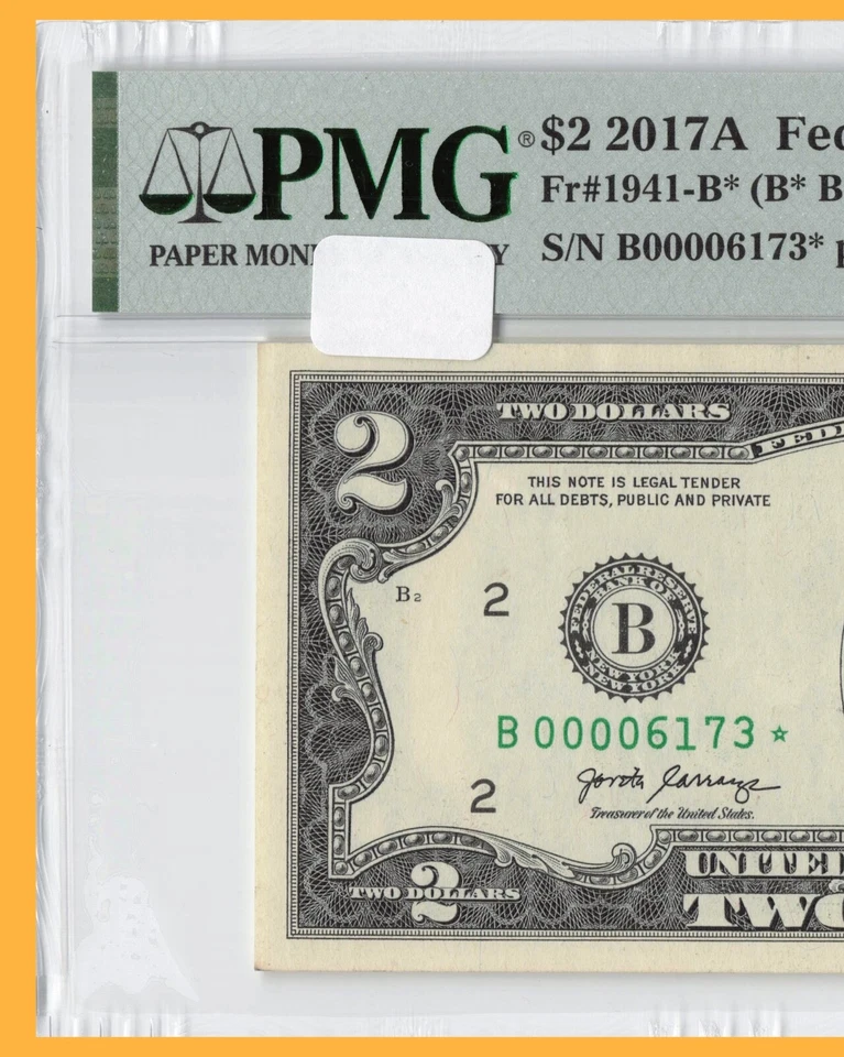 Low 2017A Sheet Star Note $2 Two$ Bill PMG B00006173* Postcode 6173 Secret Harbo - Image 4 of 4