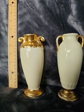 Vintage vases handpainted set of 2