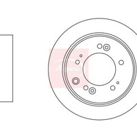KIA Sorento I JC 2002-2011 Bremsscheibe Hinten Apec V2 (Einzeln)