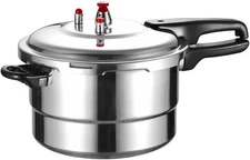 Aluminum Pressure Cooker with Canning Rack Gas Induction Cooker hight 18cm
