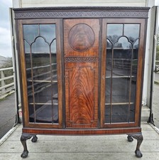 Stunning 1920s Edwardian Mahogany Display Cabinet - FREE UK DELIVERY 🚛 