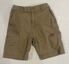 LEVI's Boys Youth Cargo Shorts Khaki Adjustable Waist Comfort Stretch Size 12