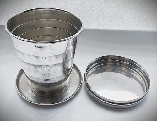 Antique Silver Collapsible Beaker Cup Gorham Manufacturing Co 1918 Birmingham - Picture 6 of 18