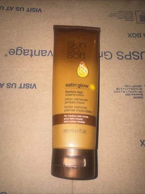 Rare Avon Skin So Soft Satin Glow Flawless Legs Lotion Medium Skin Tone 8.4 oz