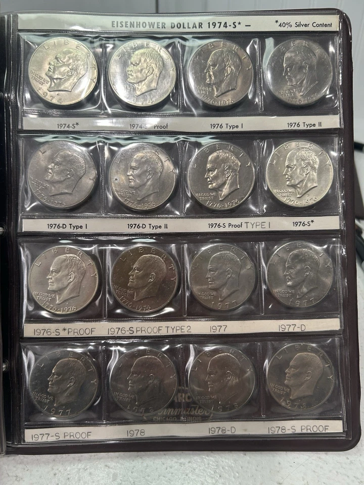 SASA (32) Piece Ike Dollar Complete Set 1971-78 UNC & Proof - Image 4 of 4