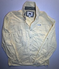 MAGELLAN Fish Gear Relaxed Fit Mens XL Yellow Long Sleeve Vented Fishing Shirt