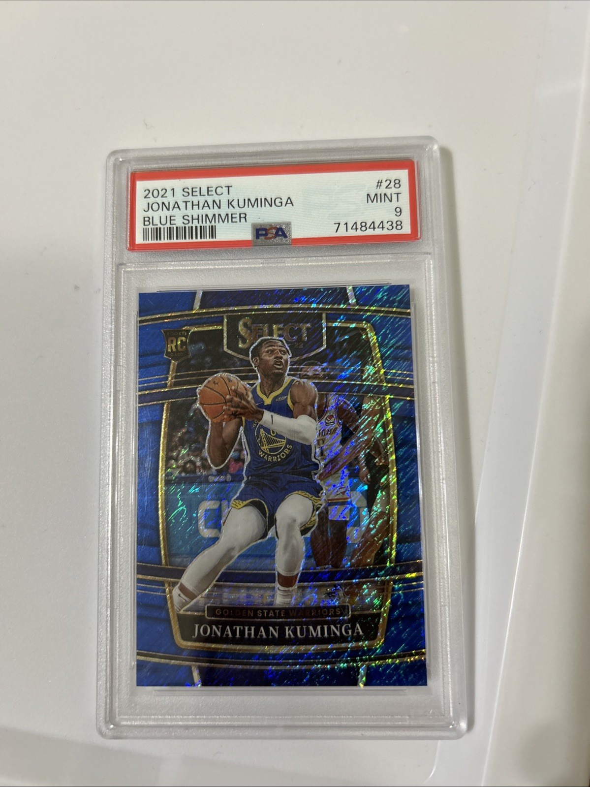 2021-22 Panini Select - Concourse Jonathan Kuminga #28 Blue Shimmer Prizm (RC)