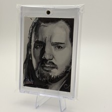 2011 Star Wars Galaxy 6 Sketch Card Qui-Gon Jinn by Chris Henderson 1/1 2011