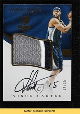 2016 Panini Immaculate Premium 14/35 Vince Carter #PP-VC Patch Auto HOF READ 0c3