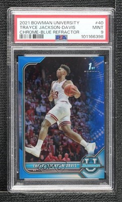 2021-22 Bowman U Blue Refractor 16/199 Trayce Jackson-Davis #40 1m6p