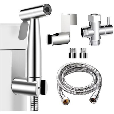 Bidet Handbrause Edelstahl mit 49-Zoll-Schlauch Wandmontage Bidet Sprayer