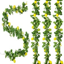 3 Pcs 6.56 ft Artificial Lemon Garland, Spring Summer Greenery Vines Garland ...
