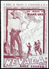 NEVADA 1927 Gary Cooper, Thelma Todd, William Powell  FRENCH PRESSBOOK