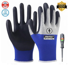 Electrical Insulated Gloves 500V Voltage Resistant Rubber Work Gloves Non-Slip