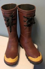   Vtg Ranger Rubber Co Steel Toe Work Boots Men 8 Women 10 Made in USA Union Made