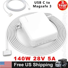 140W USB-C Power Adapter for MacBook Pro(16‑inch 2023)With MagSafe 3 Cable A2452