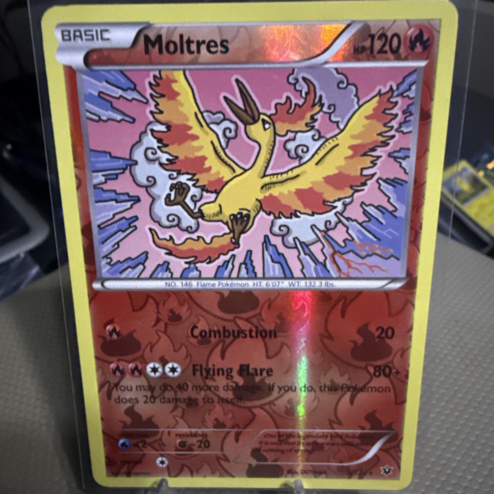 Moltres 9/124 Reverse Holo Rare XY Fates Collide English Pokemon Card M/NM