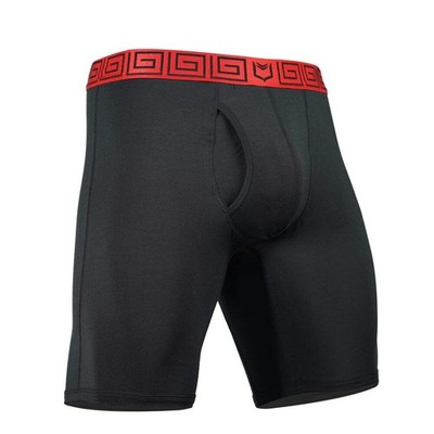SHEATH V 8'' Sports Performance Boxer Brief | Dual Pouch, Long Leg, Endurance Sup